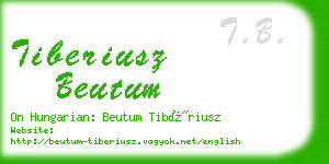 tiberiusz beutum business card